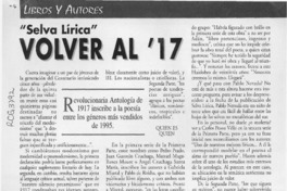 Volver a los '17  [artículo] Floridor Pérez.