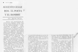 Augusto césar Roa, el poeta y el hombre  [artículo] Matías Rafide.
