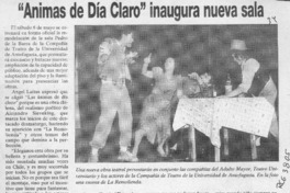 "Animas de día claro" inaugura nueva sala  [artículo].