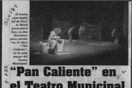 "Pan caliente" en el Teatro Municipal