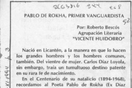 Pablo de Rokha, primer vanguardista