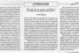 Novela de un poeta cuchillero