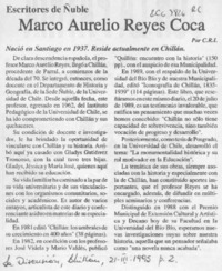 Marco Aurelio Reyes Coca  [artículo] C. R. I.