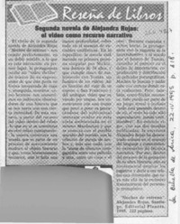 Segunda novela de Alejandra Rojas, el video como recurso narrativo