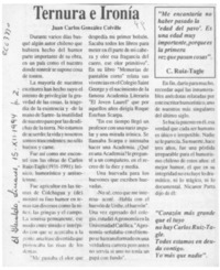 Ternura e ironía  [artículo] Juan Carlos González Colville.