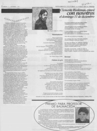 Clemente Riedeman estará con nosotros el domingo 11 de diciembre