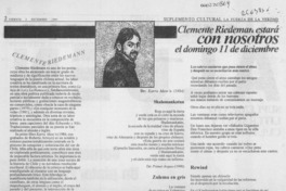 Clemente Riedeman estará con nosotros el domingo 11 de diciembre