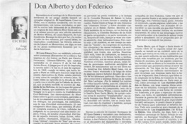 Don Alberto y don Federico  [artículo] Jorge Edwards.