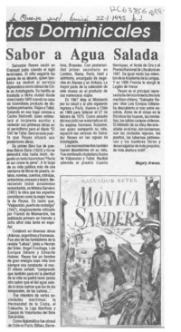 Sabor a agua salada  [artículo] Magaly Arenas.