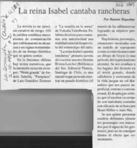 La Reina Isabel cantaba rancheras  [artículo] Ramón Riquelme.