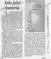 Sólo faltó puntería