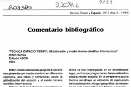 Técnica espacio tiempo  [artículo] Dídima Olave F.