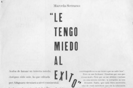 "Le tengo miedo al éxito"  [artículo] Ximena Torres Cautivo.