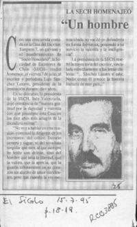 "Un hombre que ama la libertad"  [artículo].