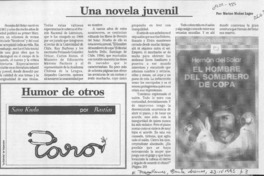 Una novela juvenil  [artículo] Marino Muñoz Lagos.