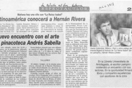 Latinoamérica conocerá a Hernán Rivera  [artículo].