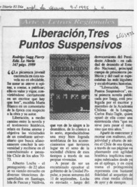 Liberación, tres puntos suspensivos  [artículo].