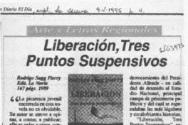 Liberación, tres puntos suspensivos  [artículo].