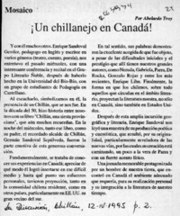 Un chillanejo en Canadá!  [artículo] Abelardo Troy.