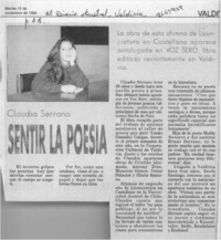 Sentir la poesía  [artículo].