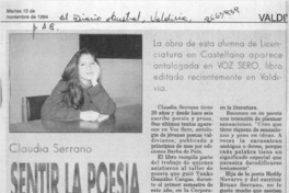 Sentir la poesía  [artículo].