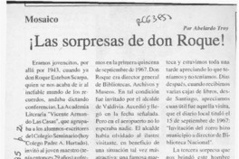 Las sorpresas de don Roque!  [artículo] Abelardo Troy.