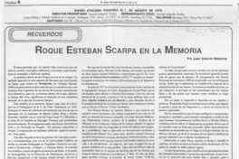 Roque Esteban Scarpa en la memoria  [artículo] Juan Antonio Massone.
