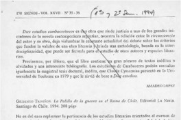 La polilla de la guerra en el reino de Chile  [artículo] Adolfo de Nordenflycht B.
