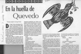 En la huella de Quevedo  [artículo] Jaime Valdivieso.