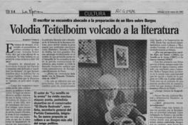 Volodia Teitelboim volcado a la literatura  [artículo] Roberto Viereck.