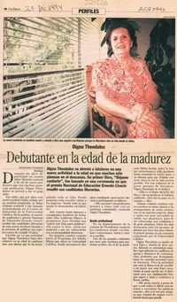 Debutante en la edad de la madurez