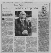 Geografía del mito y la leyenda chilenos  [artículo] Elena Vial.