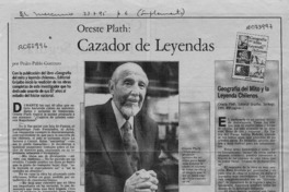 Geografía del mito y la leyenda chilenos  [artículo] Elena Vial.