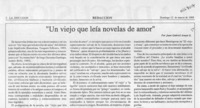 "Un viejo que leía novelas de amor"  [artículo] Juan Gabriel Araya G.