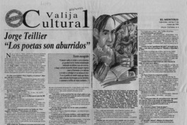 Jorge Teillier, "Los poetas son aburridos"  [artículo] Esteban Lousteau.