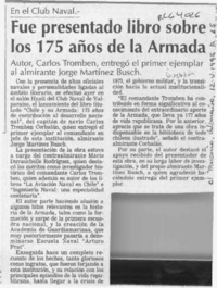 Fue presentado libro sobre los 175 años de la Armada  [artículo].