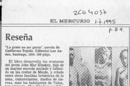 "La gente no me gusta"  [artículo] Eugenio Rodríguez.