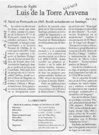 Luis de la Torre Aravena  [artículo] C. R. I.