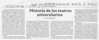 Historia de los teatros universitarios  [artículo] Antonio Rojas Gómez.