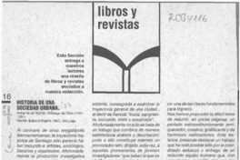 Historia de una sociedad urbana : [artículo]