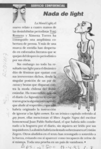 Nada de light  [artículo].