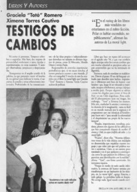 Testigos de cambios  [artículo] Julia Hemmelmann.