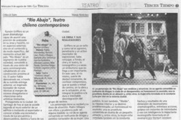 "Río abajo", teatro chileno contemporáneo  [artículo] Yolanda Montecinos.