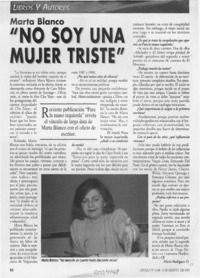 "No soy una mujer triste"  [artículo] Mario Rodríguez O.