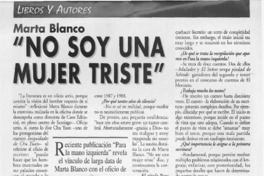 "No soy una mujer triste"  [artículo] Mario Rodríguez O.