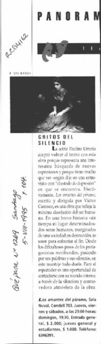 Gritos del silencio  [artículo].