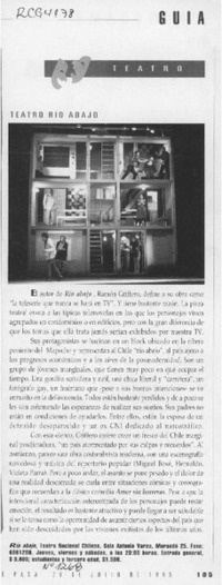 Teatro río abajo  [artículo].