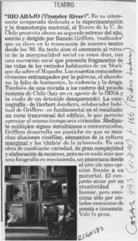 Río abajo  [artículo] Pedro Labra.