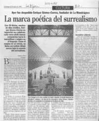 La marca poética del surrealismo  [artículo] Ximena Poo.