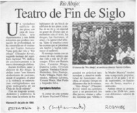 Teatro de fin de siglo  [artículo].